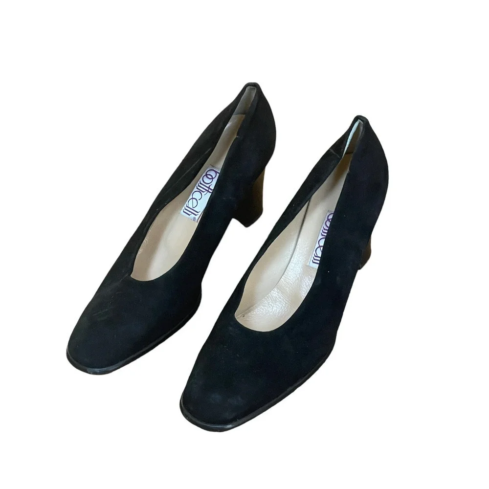 Botticelli Black Suede Heels - Size 39 1/2